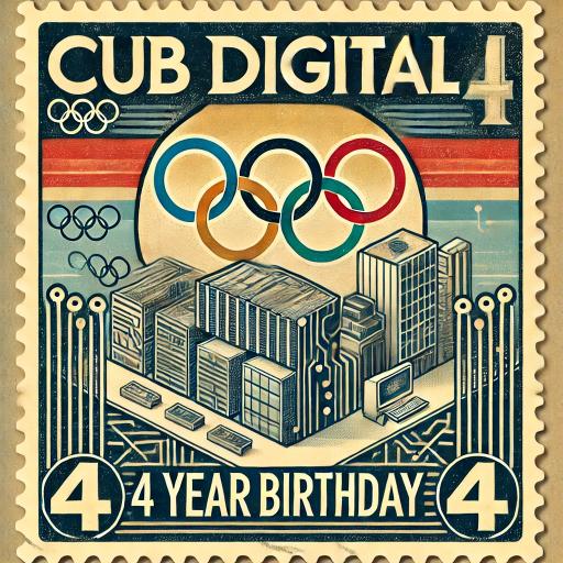 Cub Digital 4 Years Postage Stamp