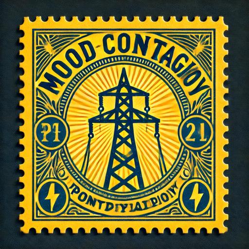 Vintage Postage Stamp about how mood contagion