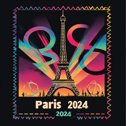 Paris 2024 Olympics Postage Stamp