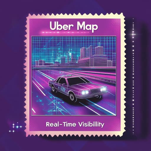 Uber Map Postage Stamp