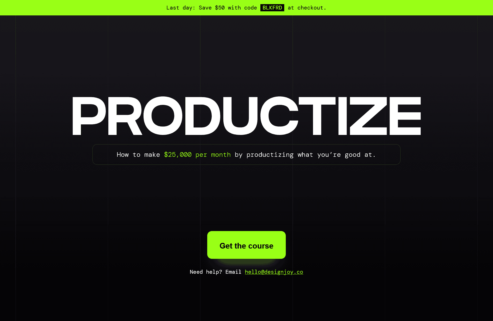 Productize Yourself