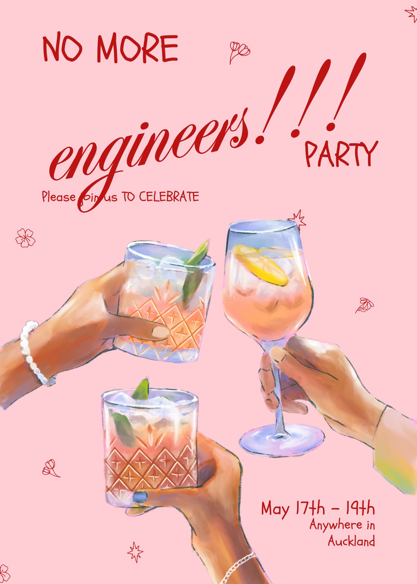 End of Civil Engineers Party Invite